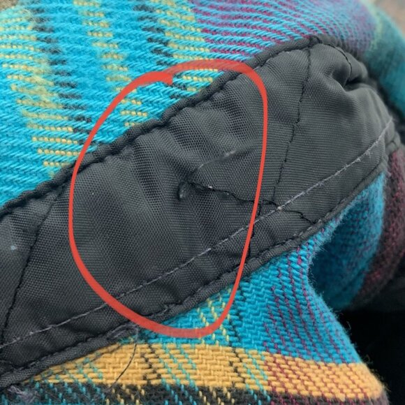 Vintage Flannel Shirt Field Stream Size XL Tall Blue Purple Button Up Mens Top - Picture 5 of 6